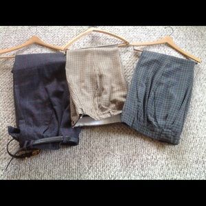 Bundle of 3 Houndstooth/Plaid Trousers